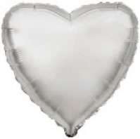 Ballon mylar coeur argent