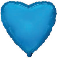 Ballon mylar coeur bleu