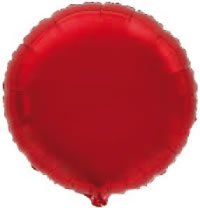 Ballon mylar rond rouge